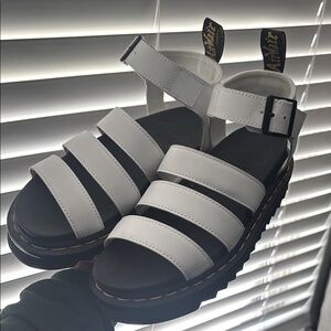 Dr. Martens Women's White Platform Sandals